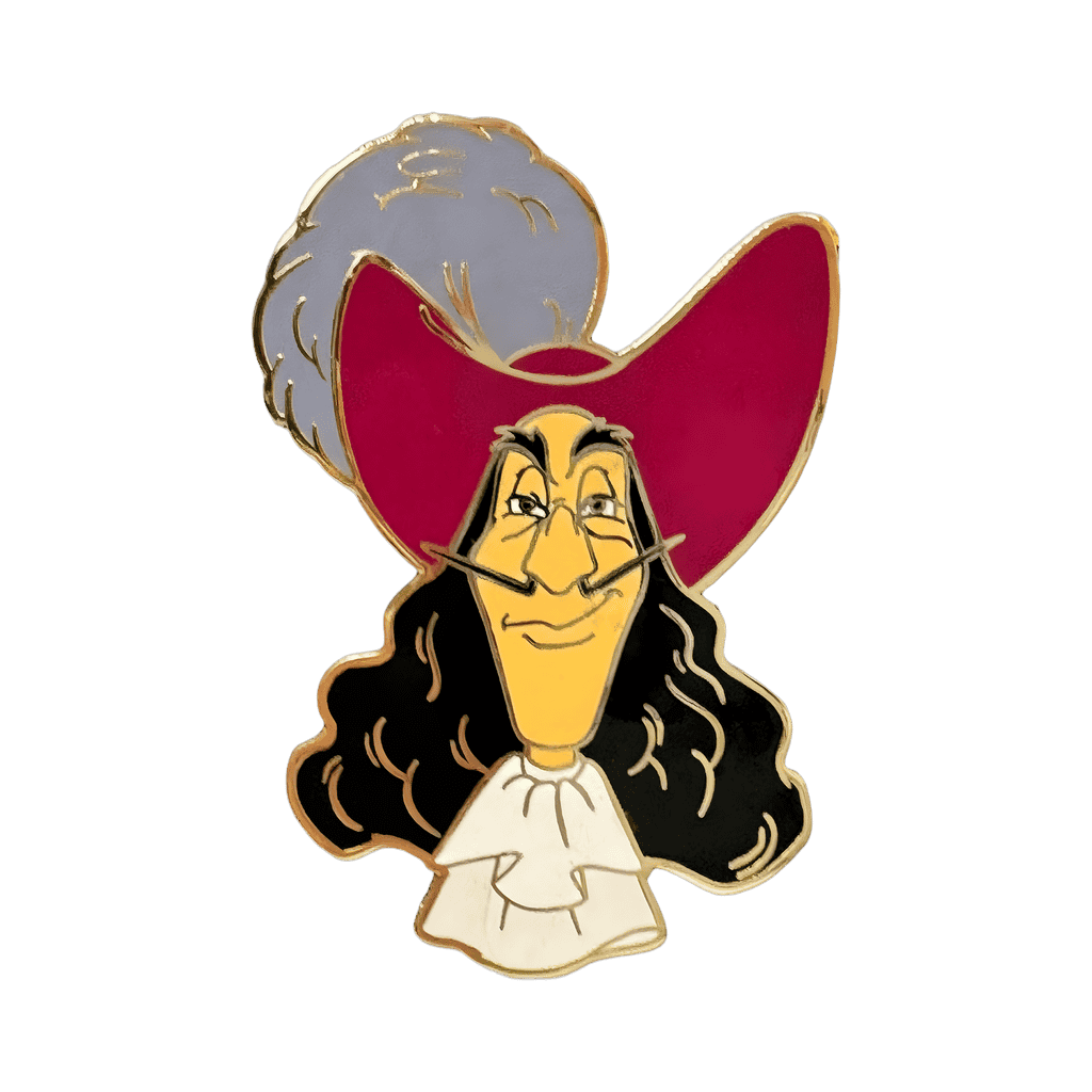 Captain Hook - Face - Jumbo Disney pin