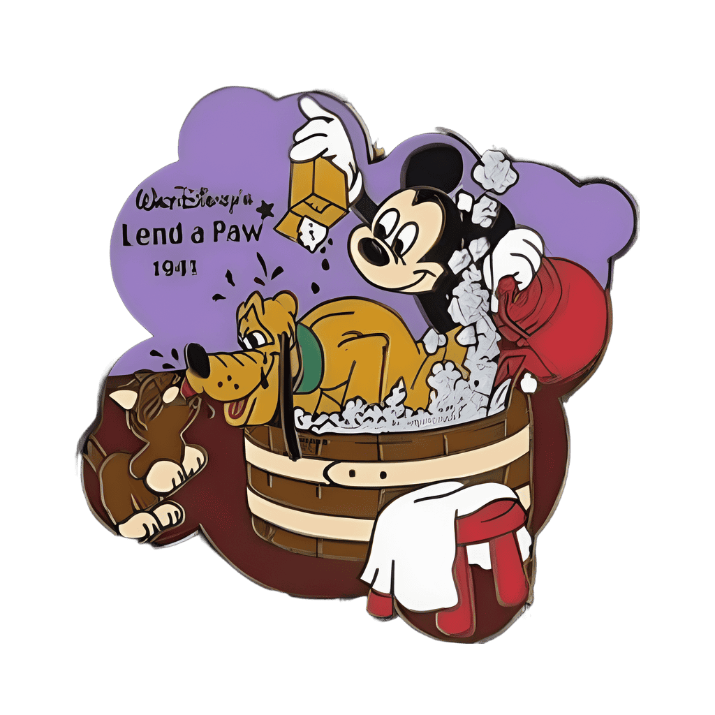 Lend A Paw 1941 - Pluto in Bath Disney pin