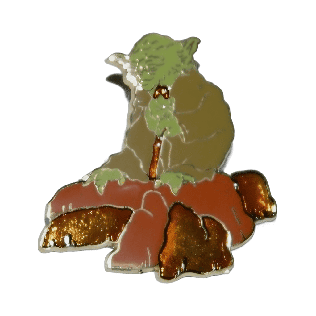 Yoda on a rock Disney pin
