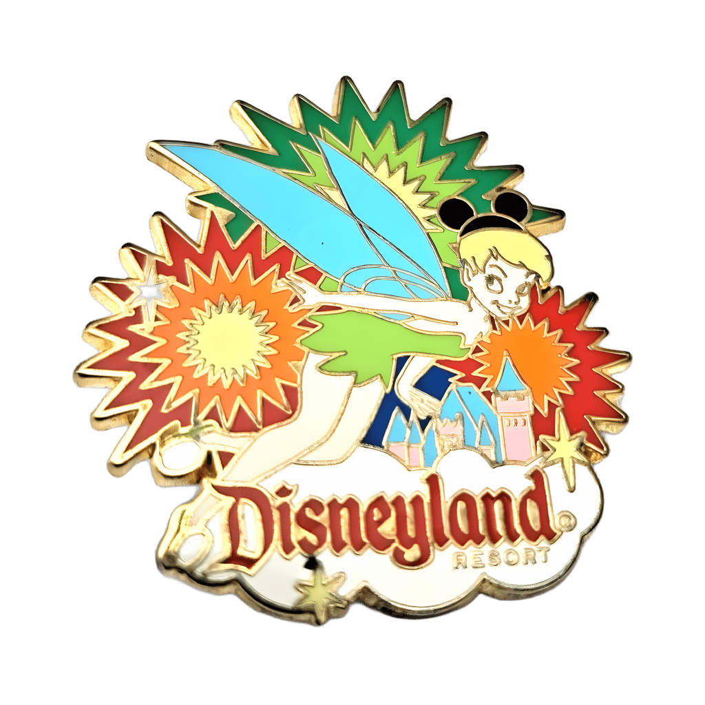 2011 - Tinker Bell Wearing Mickey Ears Flying over Castle Fireworks Disney pin