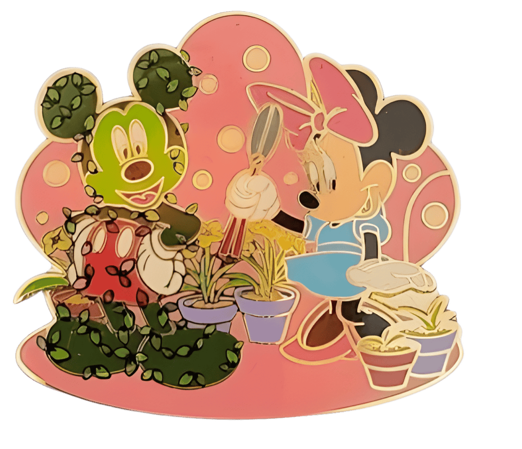 Mickey Topiary and Minnie Disney pin