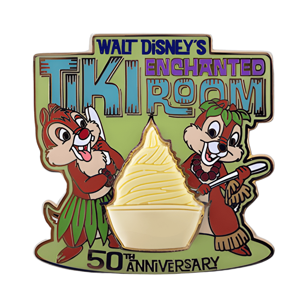 Chip and Dale with a Dole Whip Disney pin