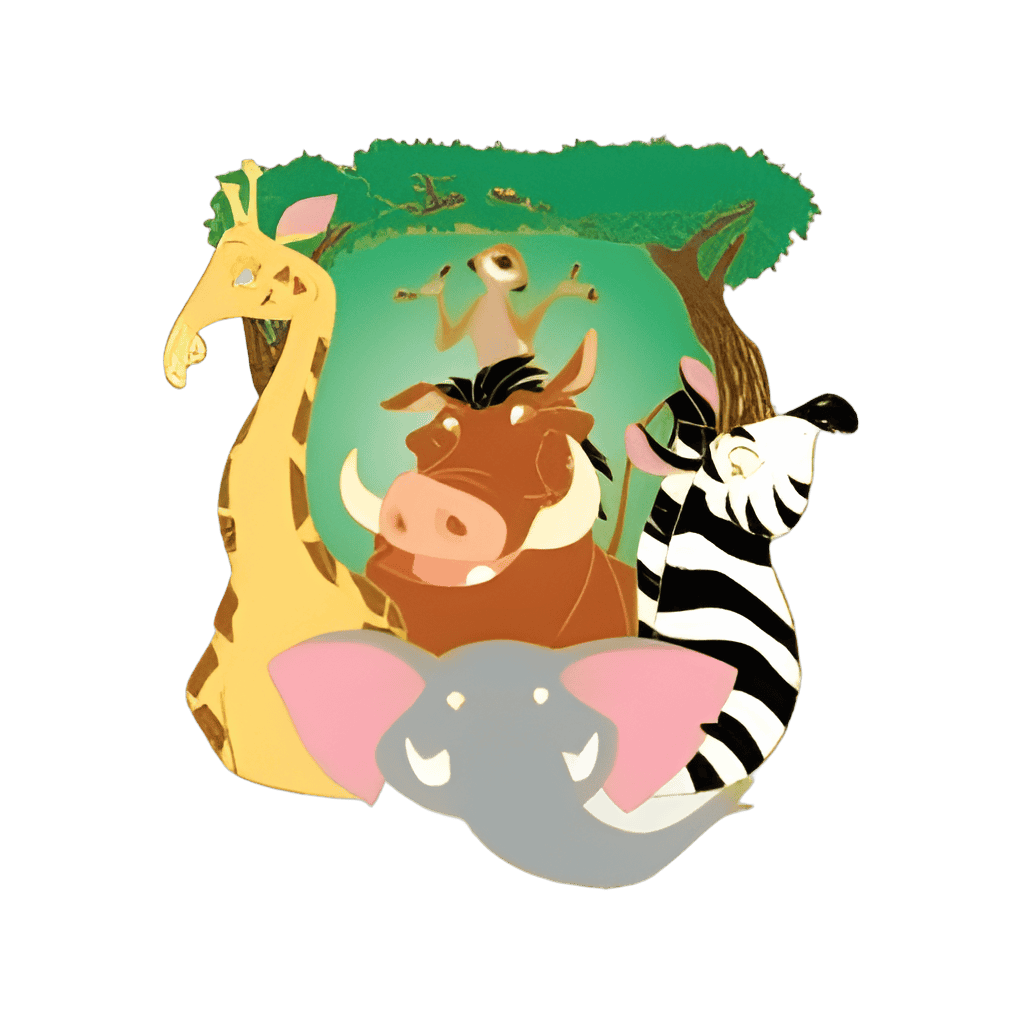Pumbaa and Timon Stained Glass Disney pin