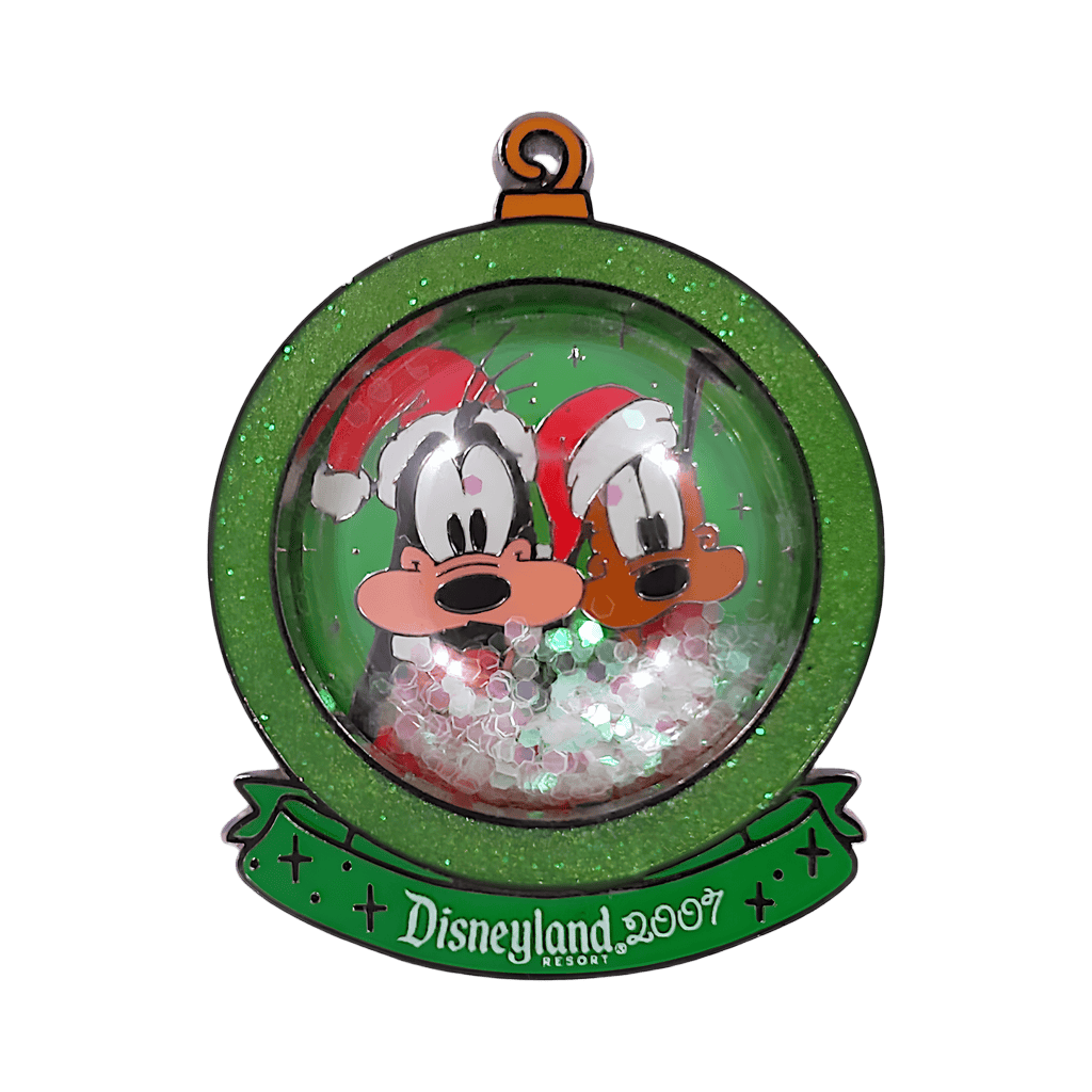 Goofy and Pluto in Snow Globe Disneyland 2007 Disney pin
