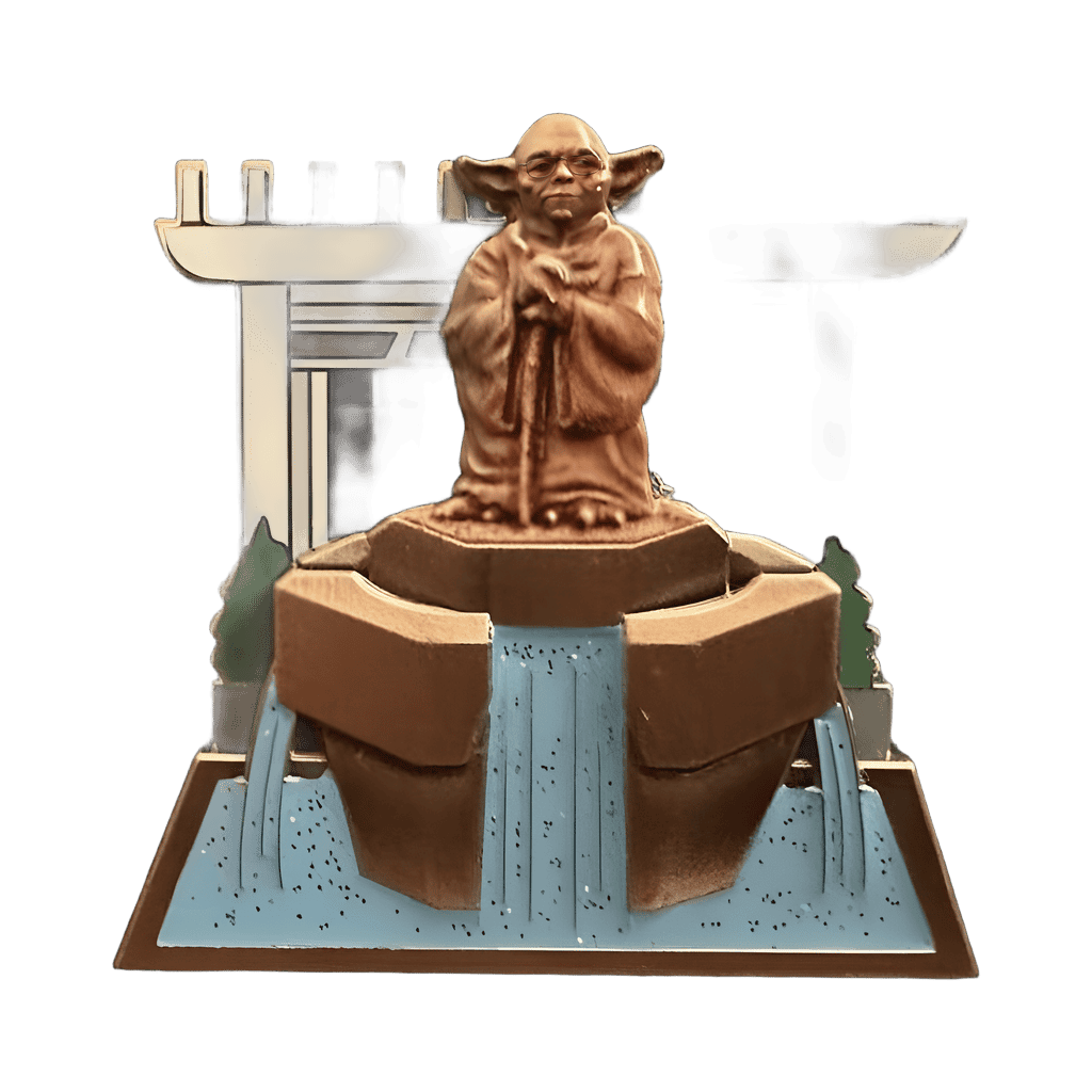 Day 4 Yoda Statue Fountain Disney pin