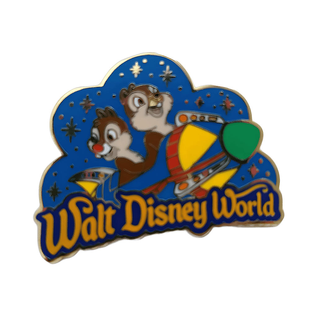 Chip and Dale Riding the Astro Orbiter Disney pin