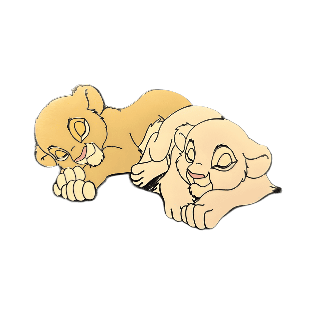 Simba and Nala Cubs (Black Metal) Disney pin