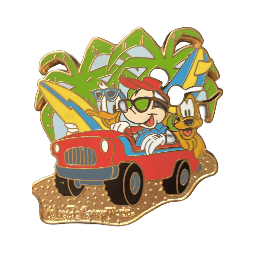 Mickey, Pluto, Donald Surf boards Disney pin