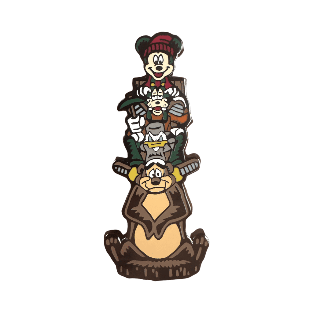 Mickey, Donald, Goofy and Humphrey Totem Pole Disney pin