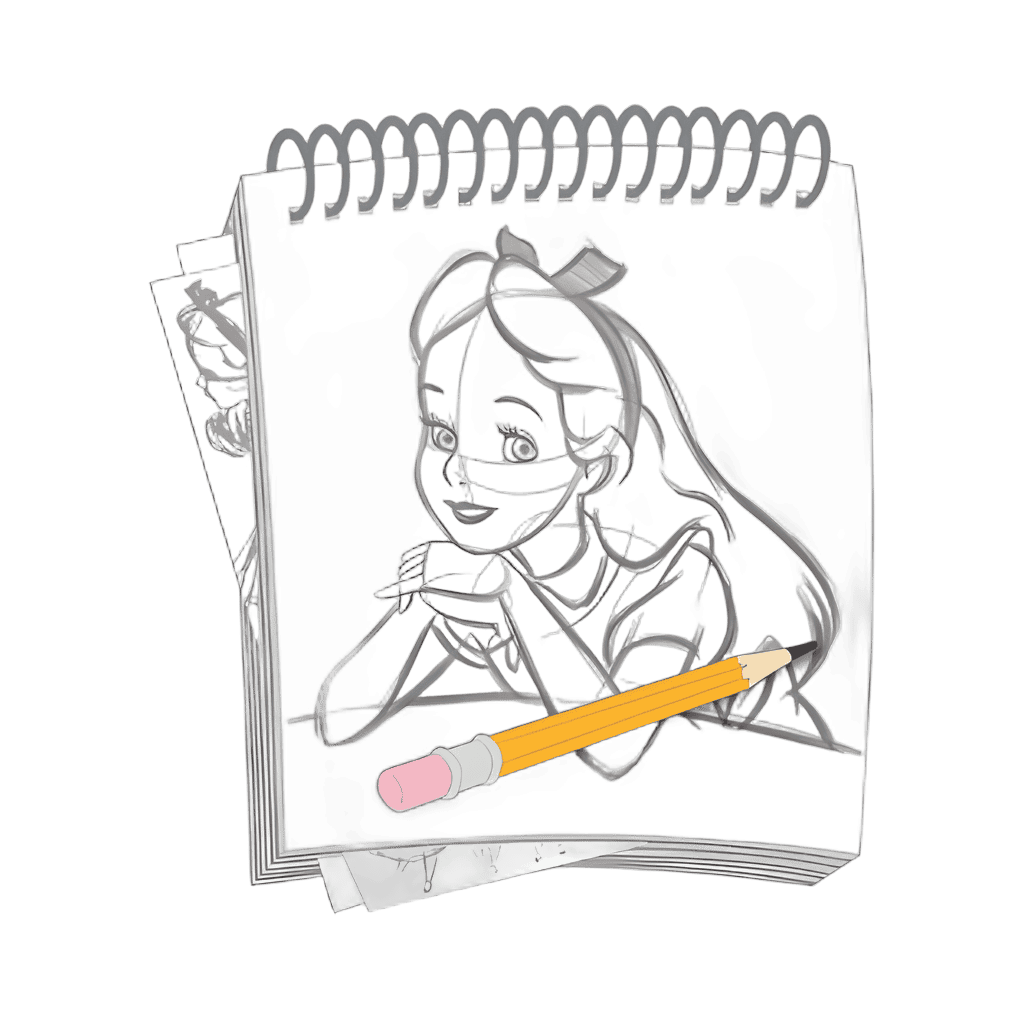 Sketch Pad - Alice Disney pin