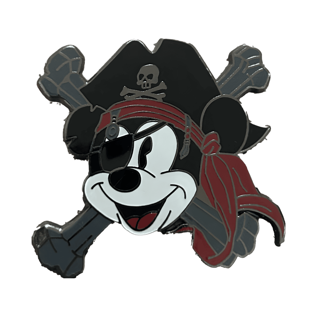 Pirate Mickey in Front of Crossbones Disney pin