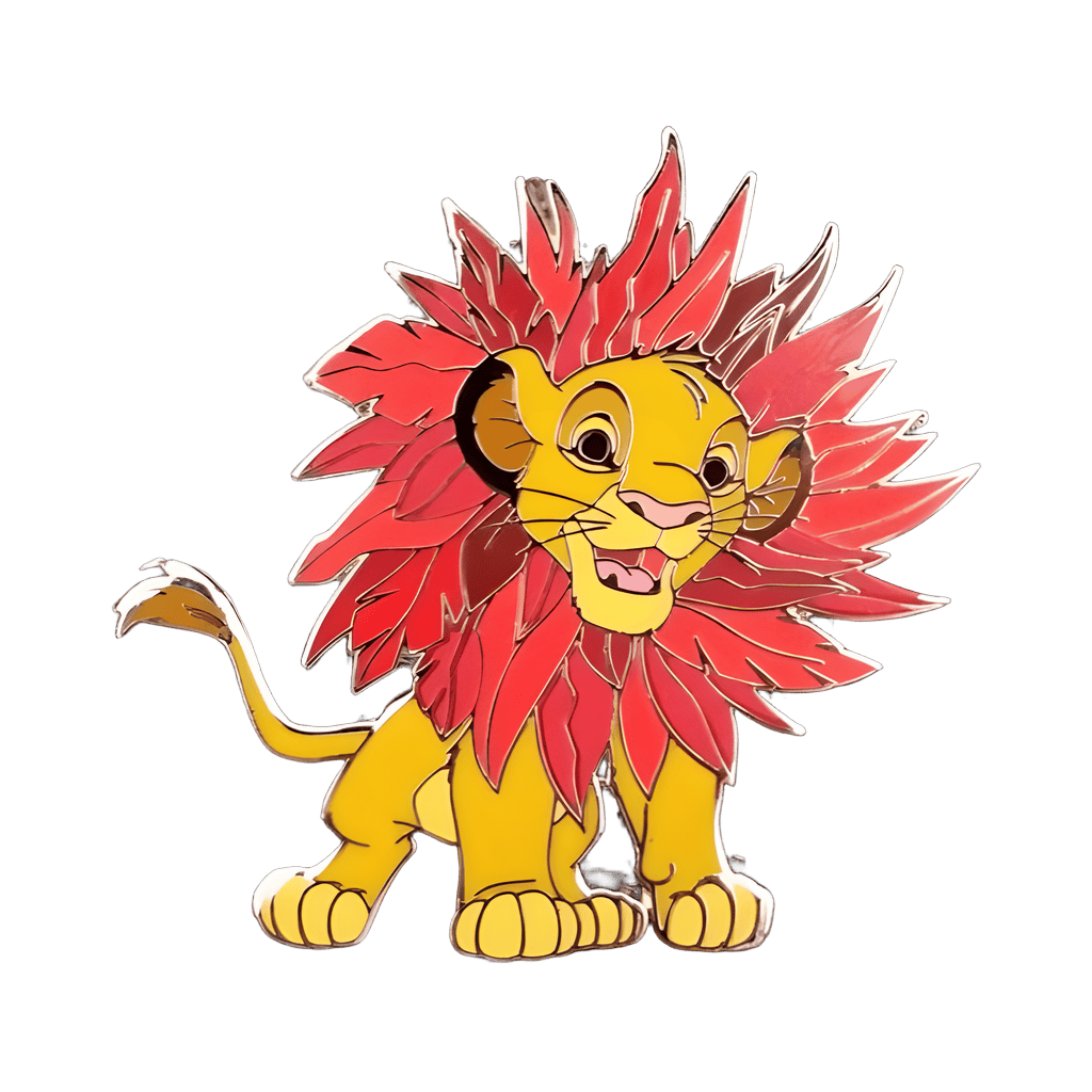 Young Simba in Leaf Mane Disney pin