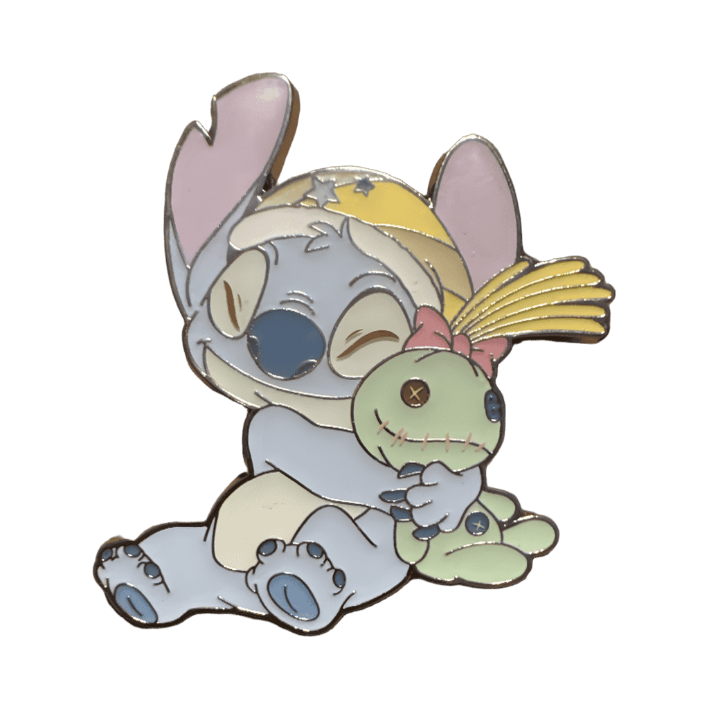 Stitch Wearing Nightcap with Scrump Disney pin