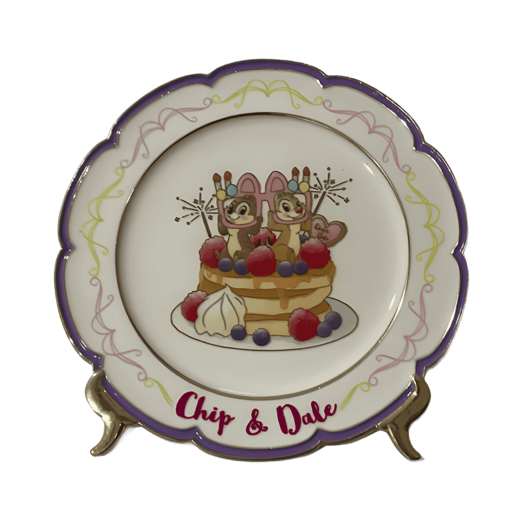 Chip and Dale Purple Plate Pancake Disney pin