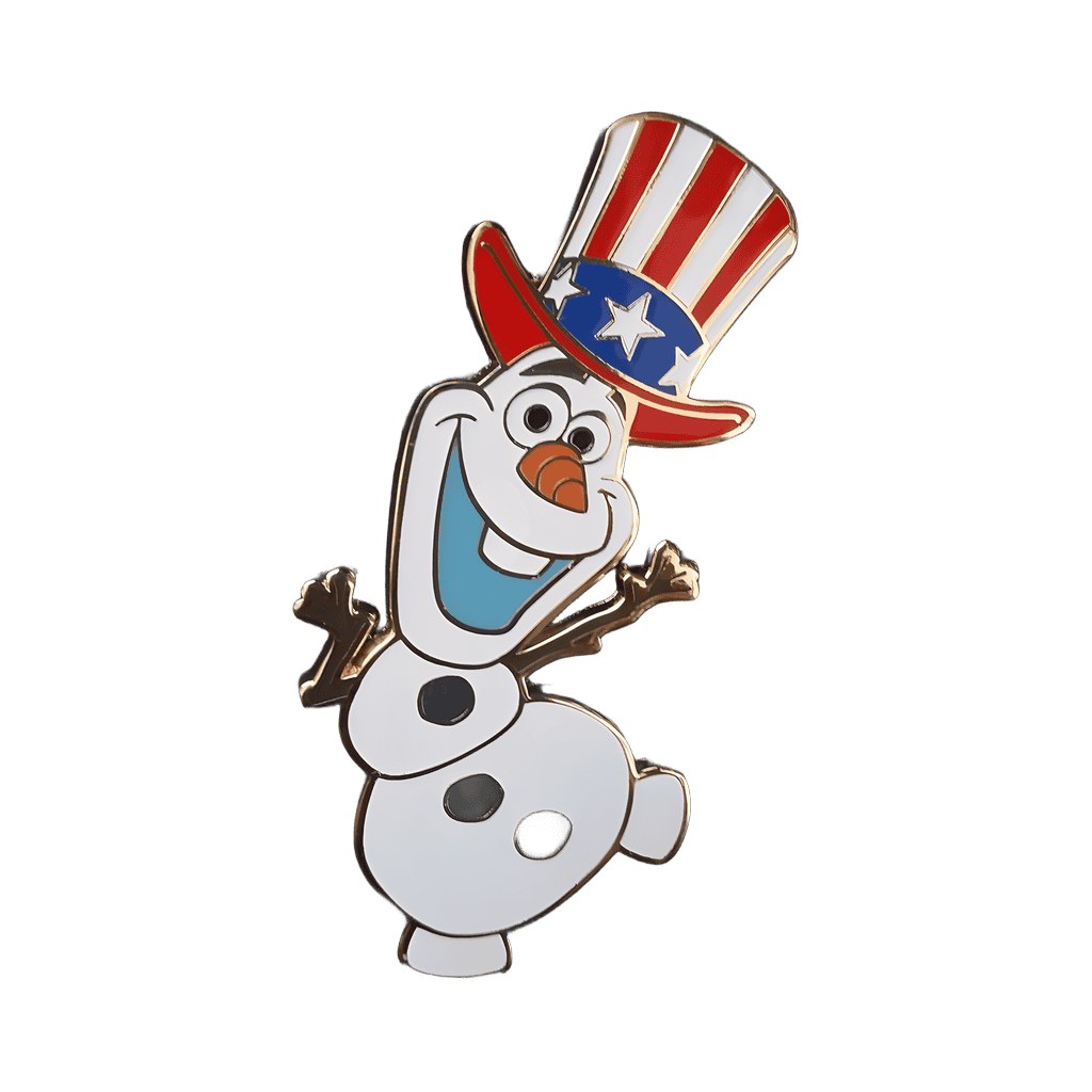 Olaf wearing Patriotic Hat Disney pin