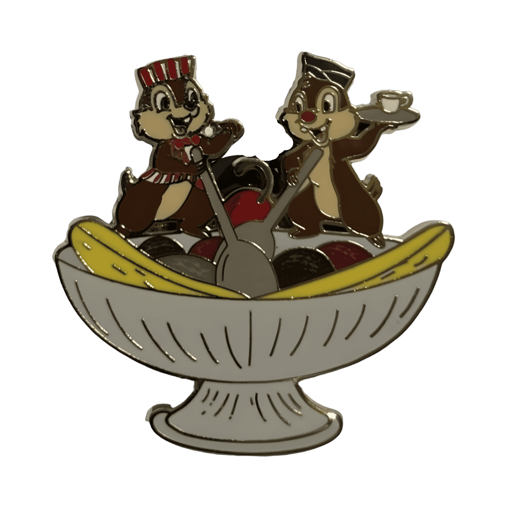 Chip and Dale Banana Split with Spoons Disney pin