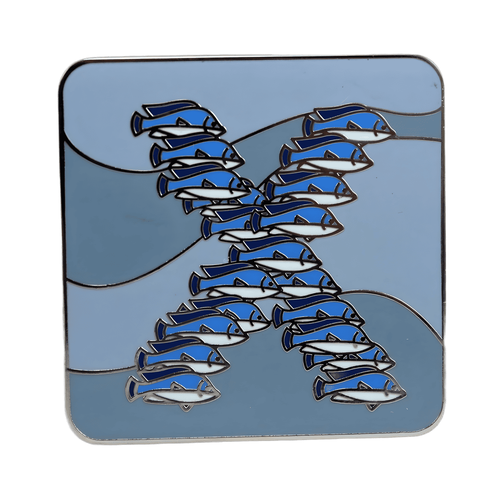X is for School of Silverfish Disney pin