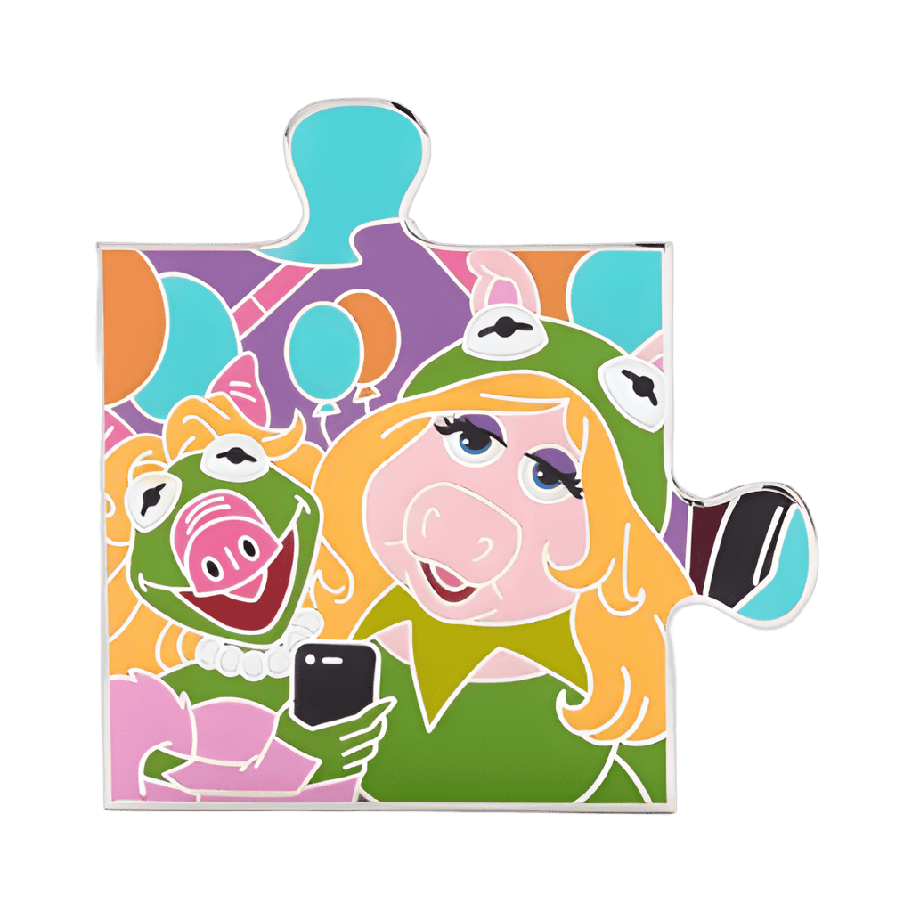 Kermit and Miss Piggy in Mardi Gras Costumes Disney pin