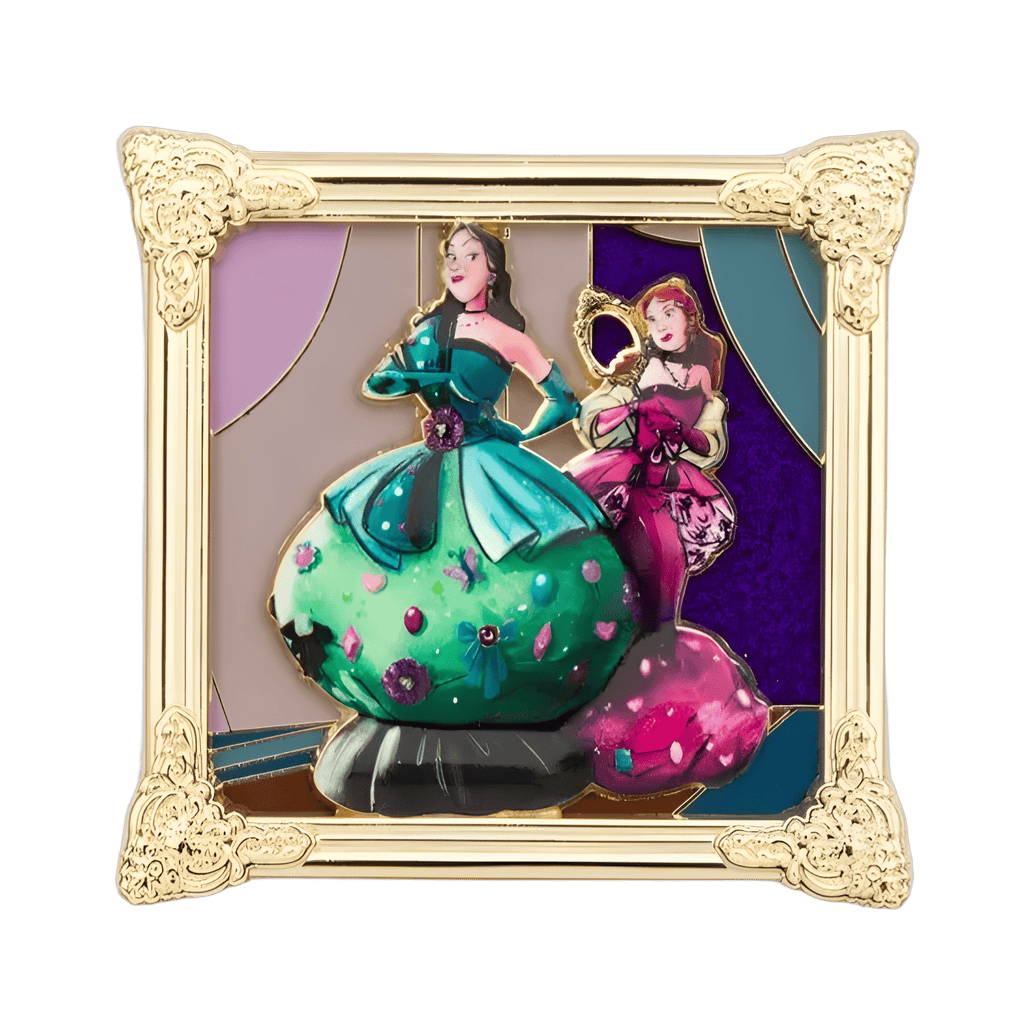 D23 Expo 2024: Fashionably Late Boxed Set — Anastasia and Drizella Frame Disney pin