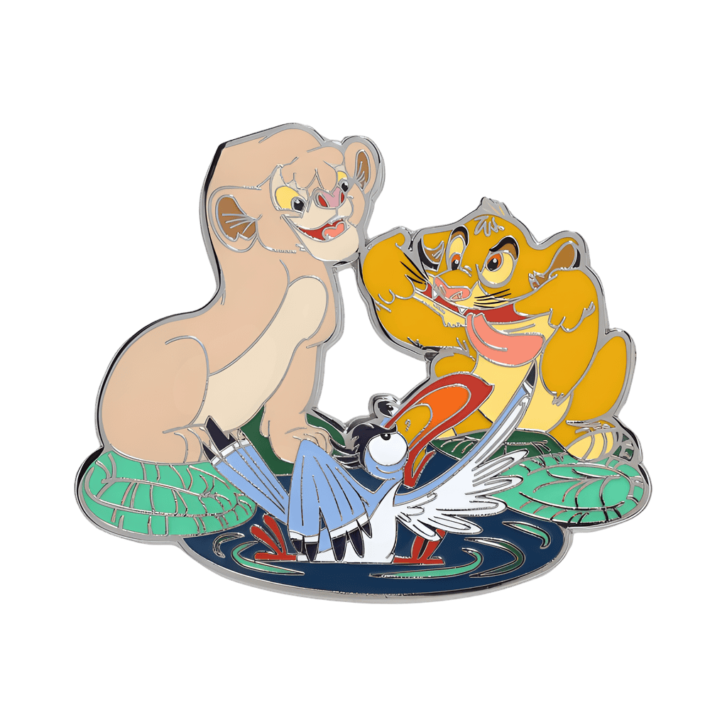 Young Simba and Nala and Zaza Disney pin