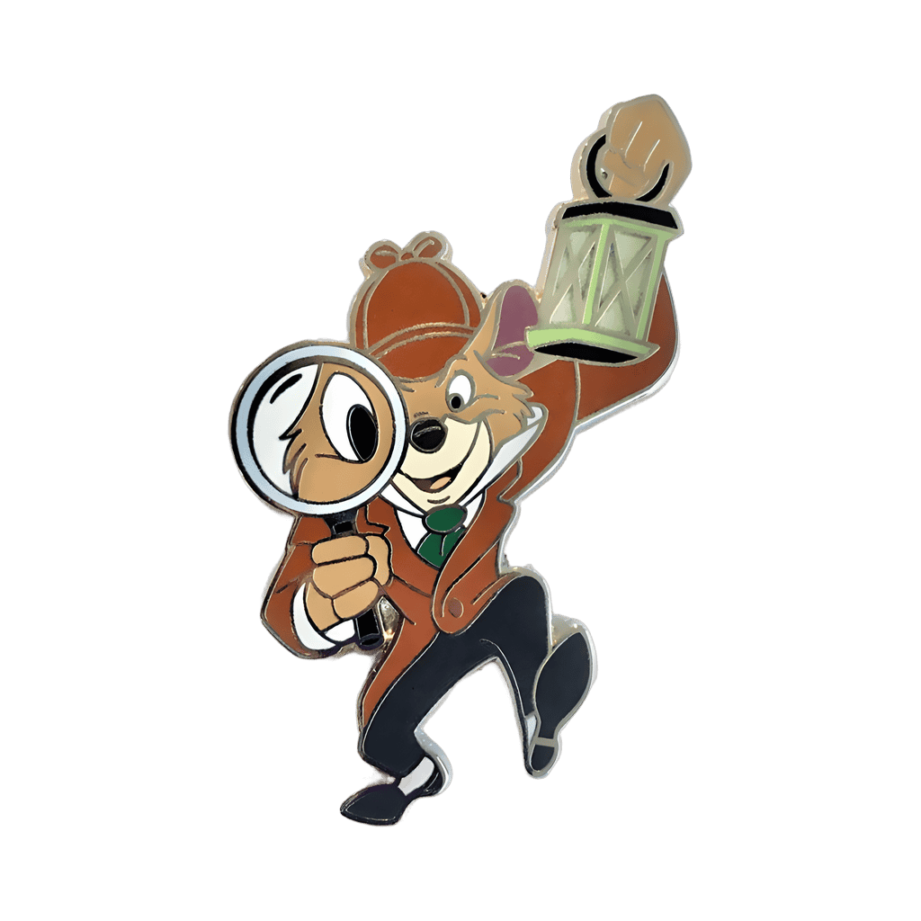 Basil of Baker Street with Magnifying Glass and Lantern Disney pin