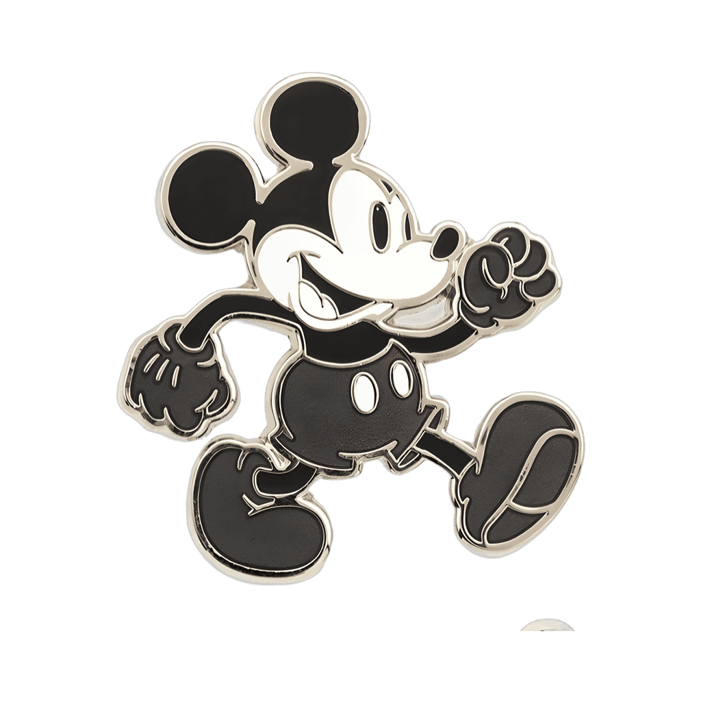 January Set - Black and White Strolling Mickey Mouse Disney pin