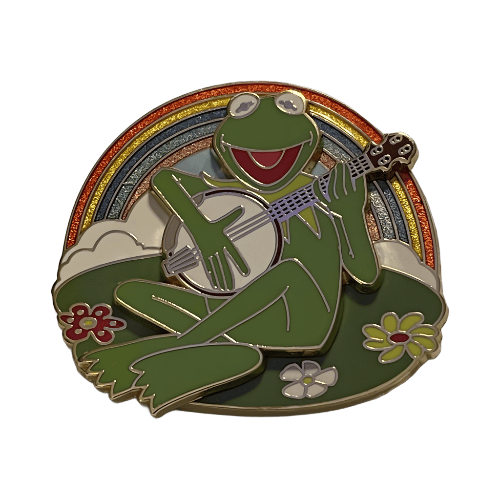 Kermit the Frog with Banjo and Rainbow Disney pin