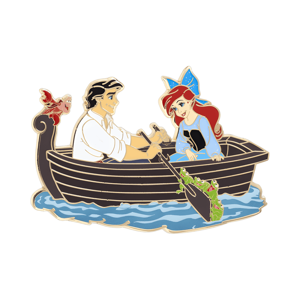 Ariel and Prince Eric in Boat Disney pin
