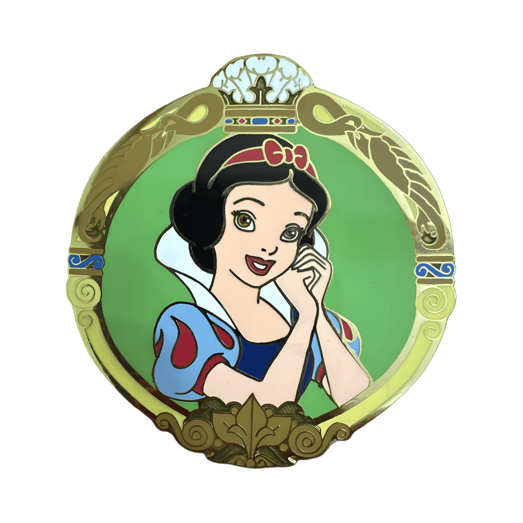 Snow White Framed Cameo with Green Background Disney pin