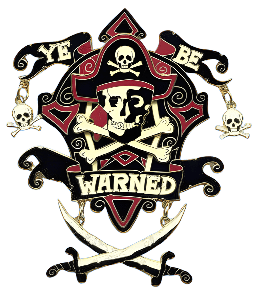 Ye Be Warned Jumbo Pin Disney pin