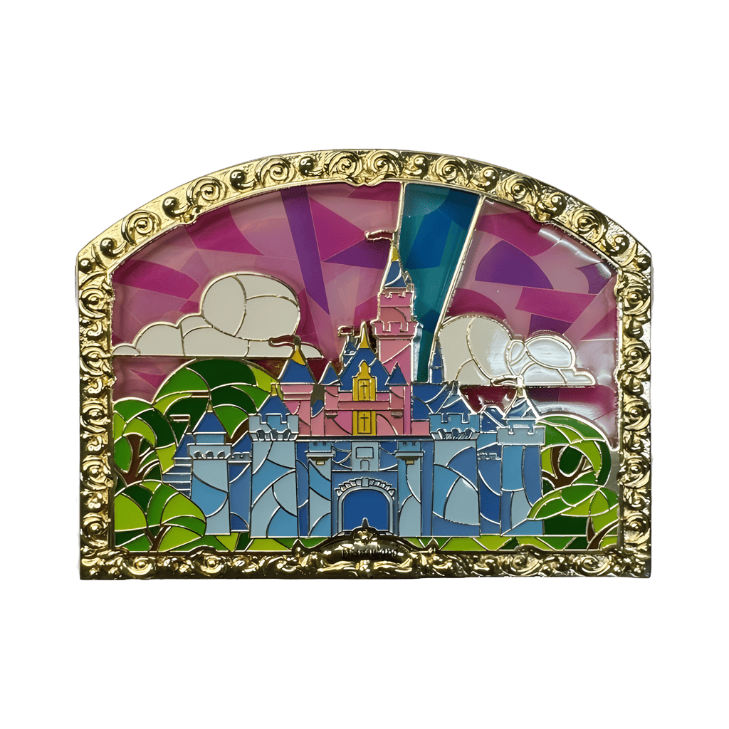 Stained Glass Castle Windows — Sleeping Beauty Castle Disney pin