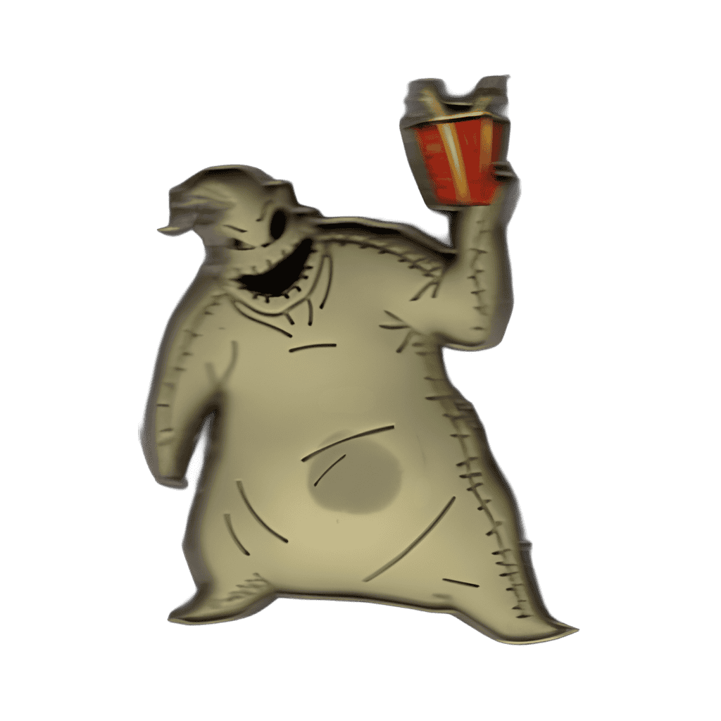 Oogie Boogie holding a present box Disney pin