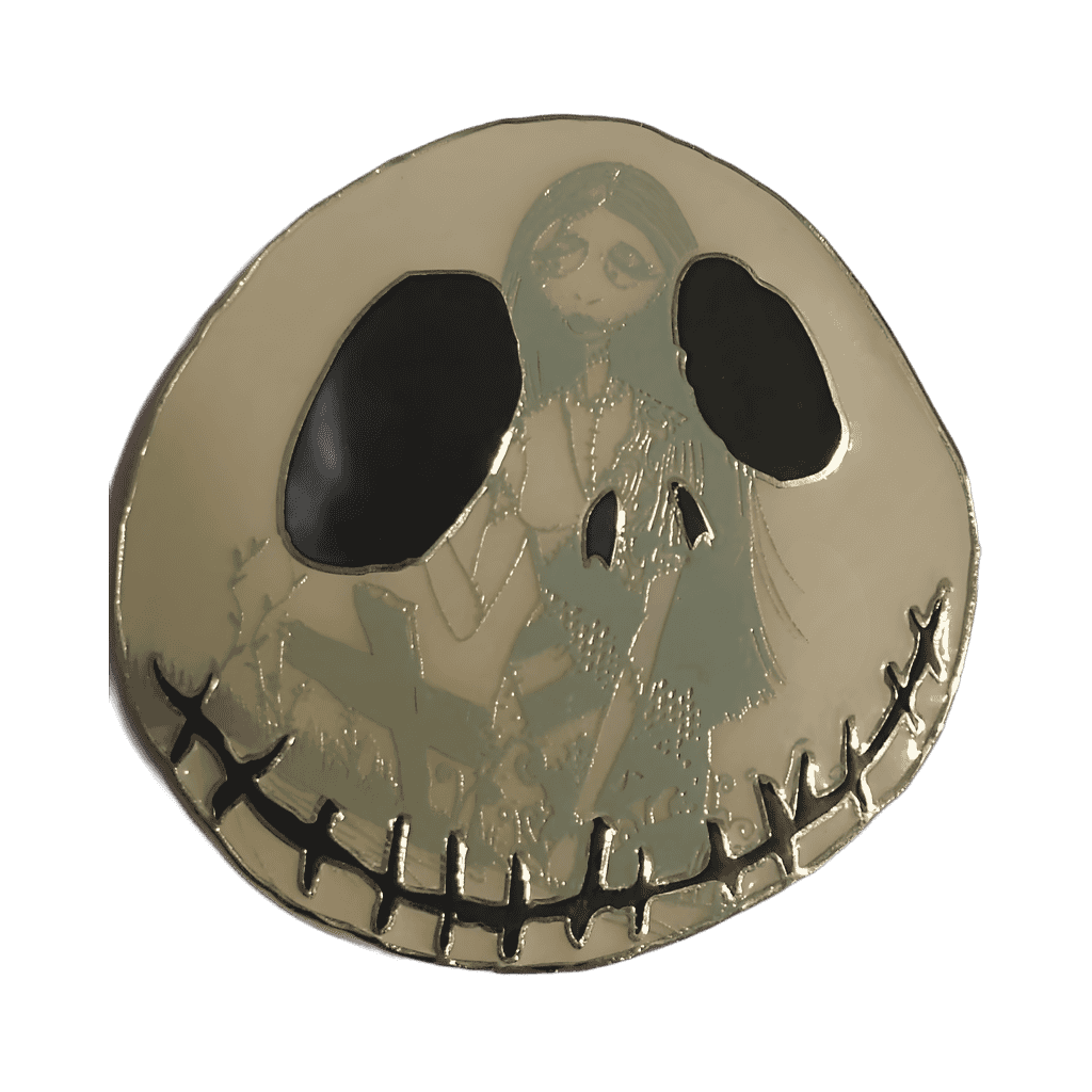 Glow in the Dark Jack Skellington Skull with Sally Disney pin