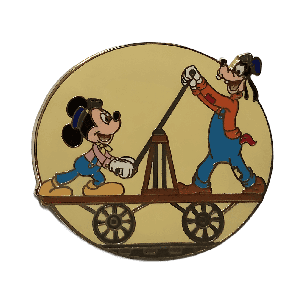 Mickey Mouse & Goofy Handcart Disney pin