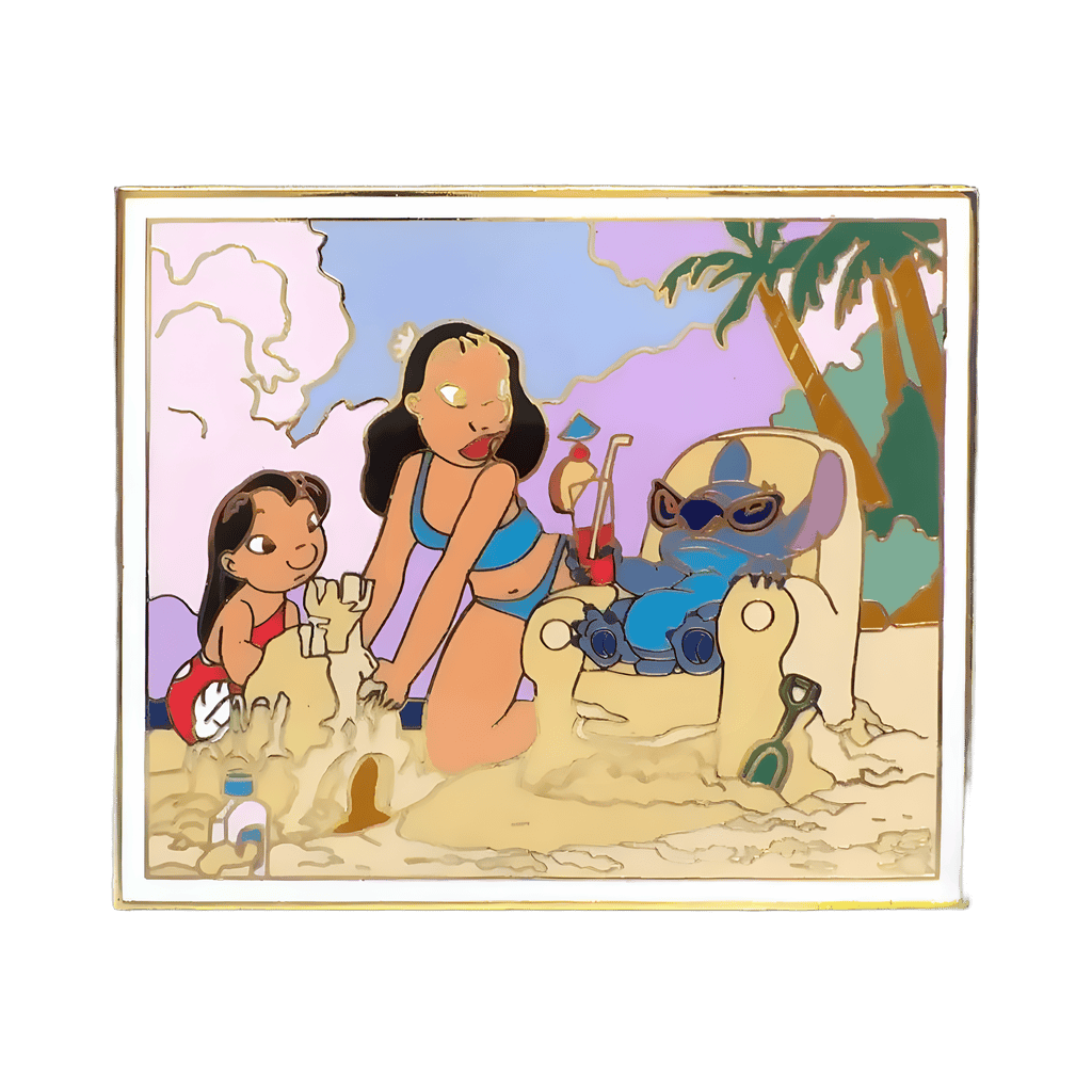 Nani, Lilo, and Stitch at the beach Disney pin
