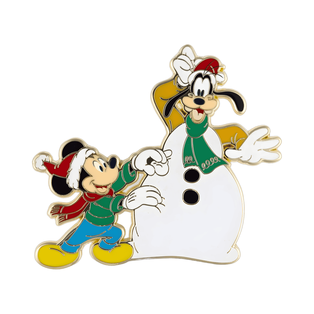 Mickey and Goofy Snow Man Jumbo Disney pin