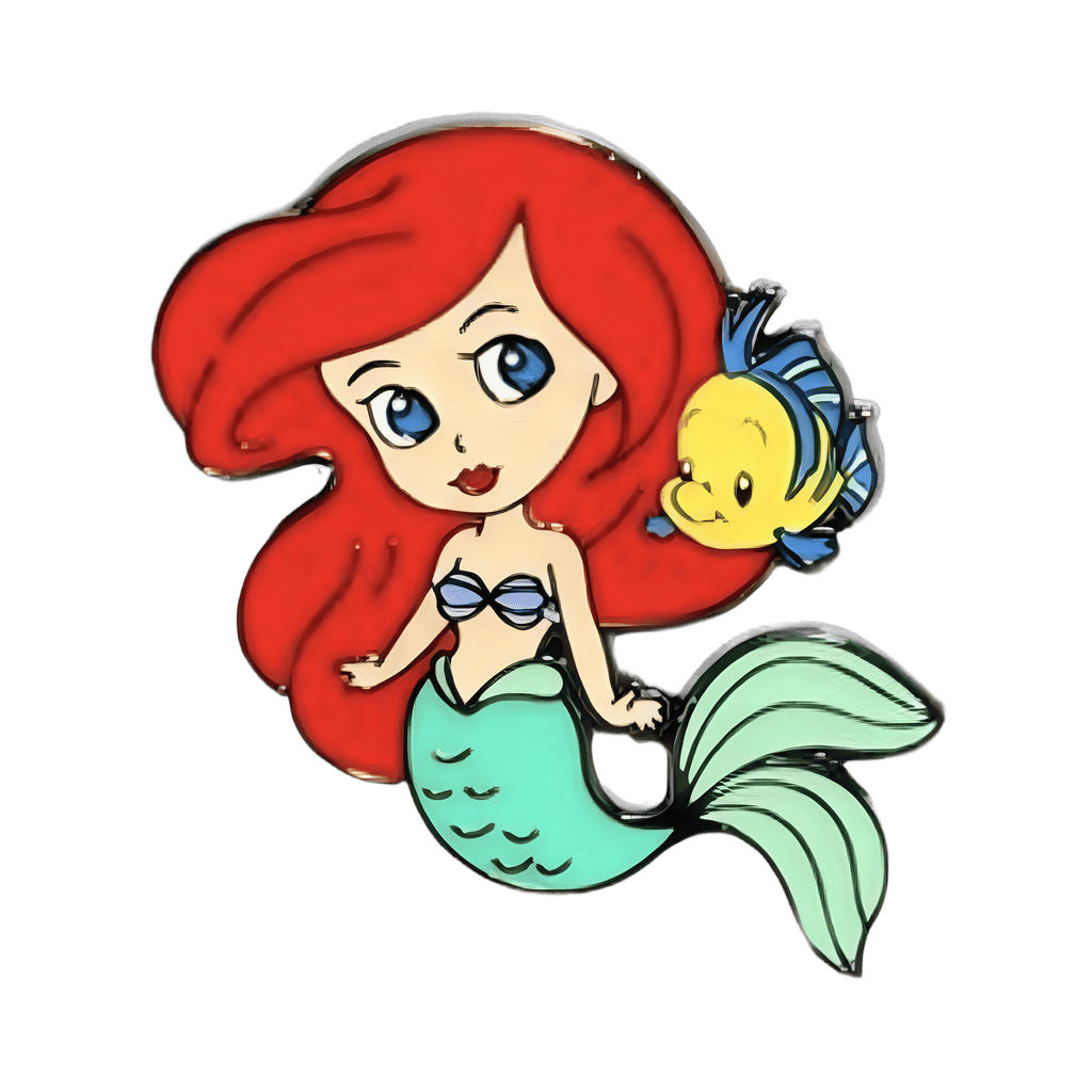 Ariel with Flounder Disney pin