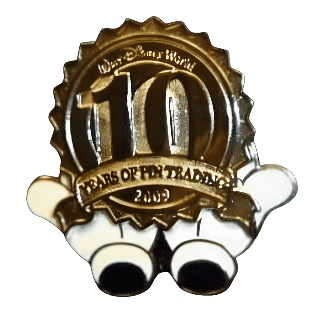 Disney Pin Trading 10th Anniversary - Sculpted Logo Disney pin