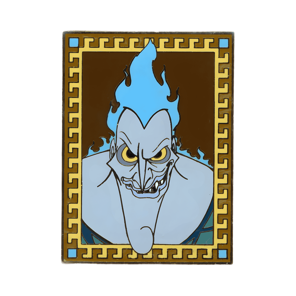 Hades in a Gold and Brown Frame Disney pin