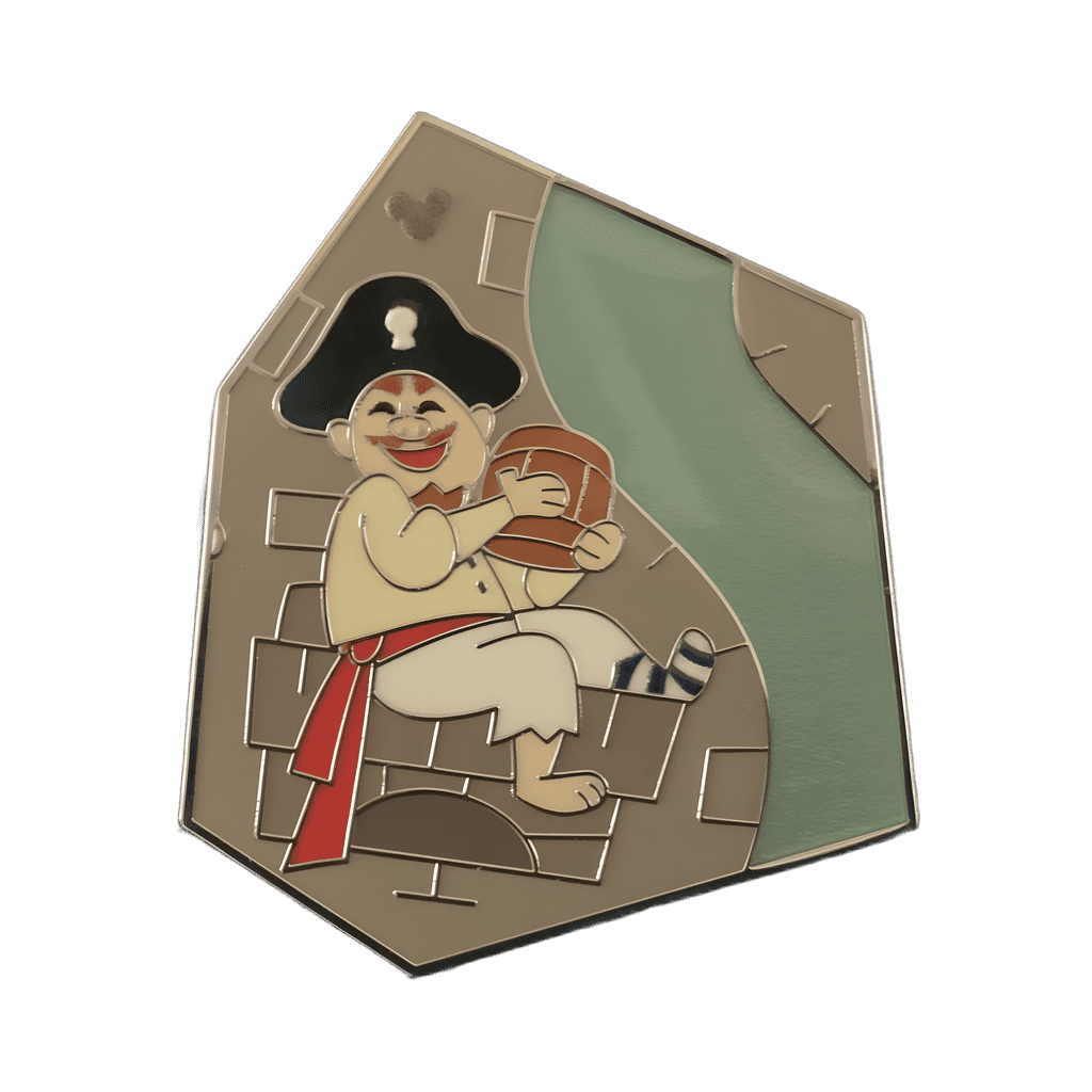 Pirates sitting on barrel Disney pin