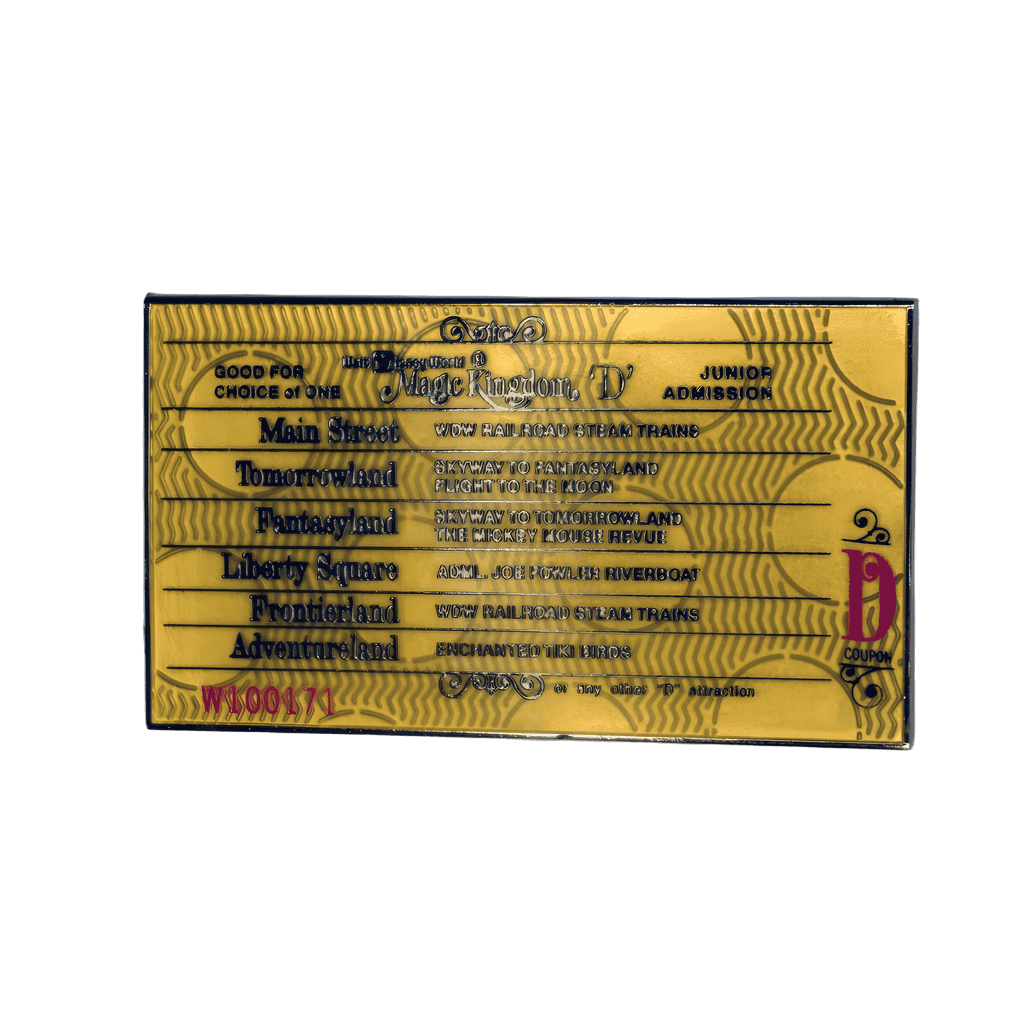 D Ticket Disney pin