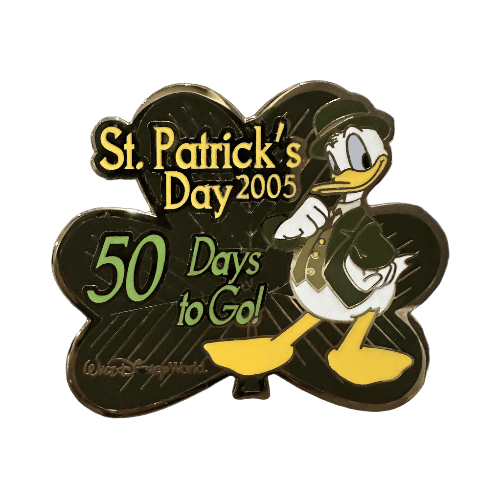 St. Patrick's Day 2005 - 50 Days to Go! - Donald Duck Disney pin