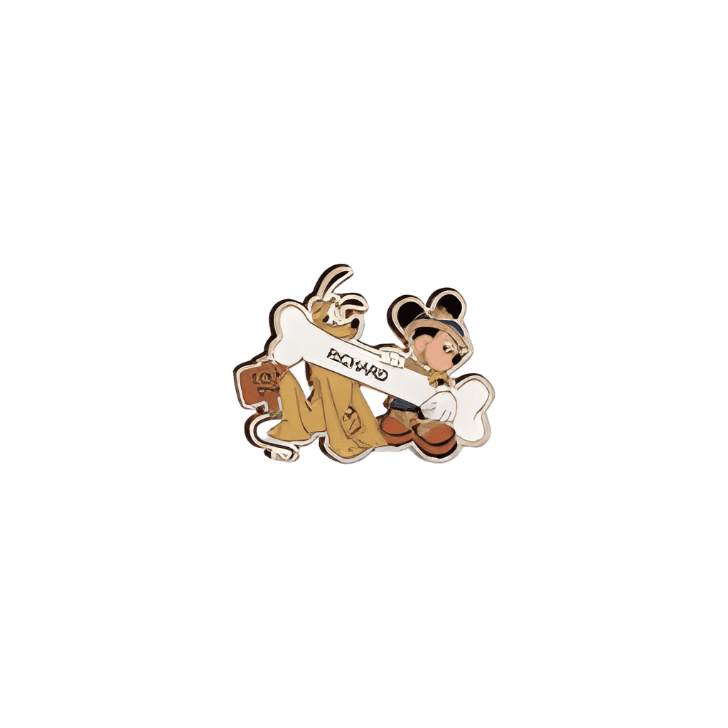 Pluto and Mickey with Bone - Dina-Dig Disney pin