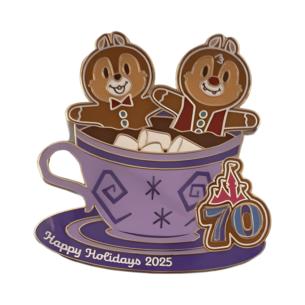 Happy Holidays 2025 DLR 70th Cast Exclusive Disney pin