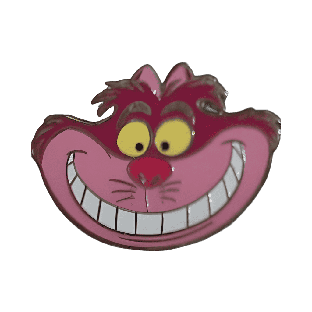 Cheshire Cat Smiling eye wide open (head) Disney pin