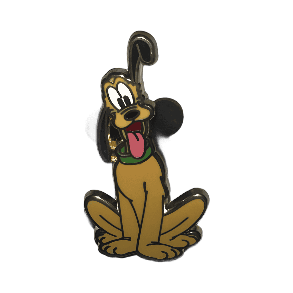 Pluto Sitting Left Ear Up (Without Tail) Disney pin