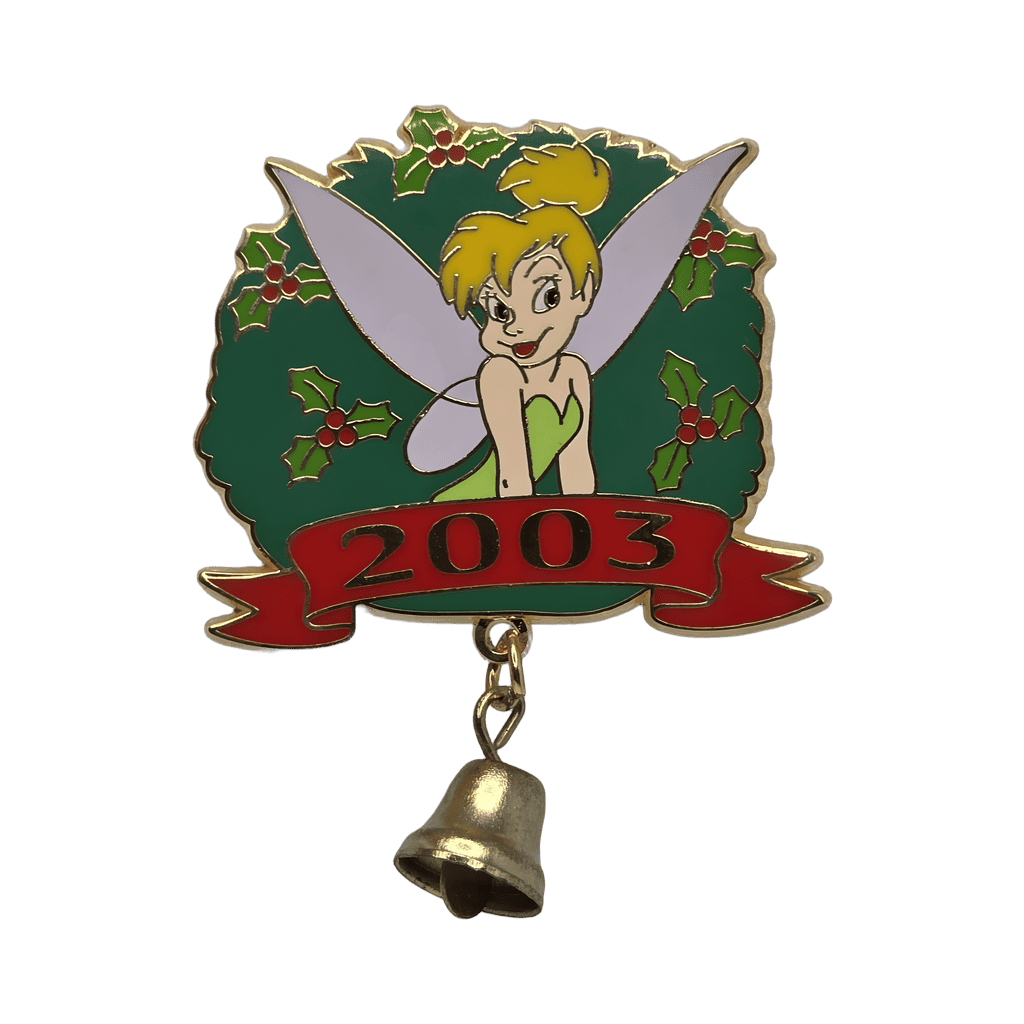 Tinker Bell Christmas with Bell Dangle - 2003 - Green Disney pin