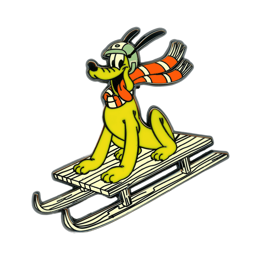 Pluto on sled Disney pin