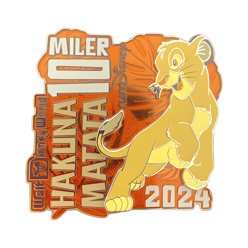 Simba 2024 Hakuna Matata Simba 10 miler Disney pin