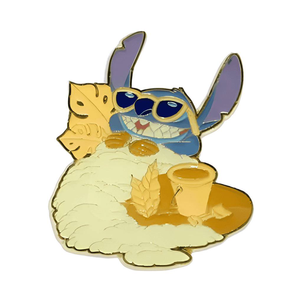 Stitch Sunbathing in Yellow Disney pin